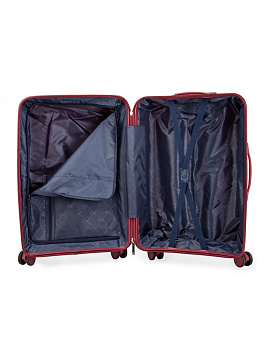 Чемодан на колесах L абстракция отделом красный PP 000000000001226569