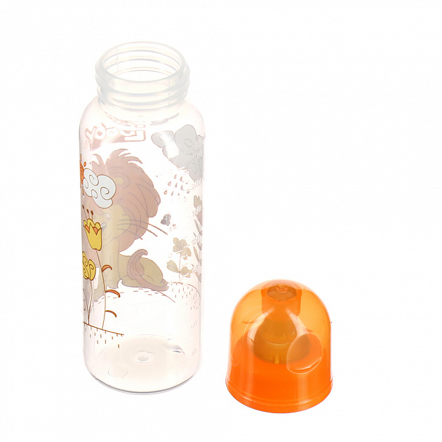 Бутылочка с соской Веселые животные  Lubby, от 0 месяцев, 250мл., полипропилен, латекс 000000000001140714