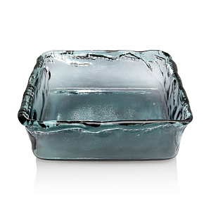 Ваза декоративная 2,7л 22x22x8см DE'NASTIA Египет квадрат светло-серый стекло 000000000001220905