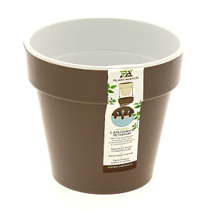 Кашпо/вставка Порто 1л D14,5 H13 мокко 000000000001185591