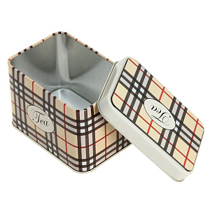 Жестяная банка для хранения сыпучих продуктов Клетка, 0.4л 000000000001157132