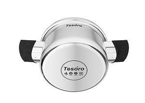 Кастрюля 1,5л НЕВА МЕТАЛЛ ПОСУДА Tesoro Siena нержавеющая сталь 000000000001221907