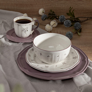 Тарелка обеденная 26,8см  DE'NASTIA Vintage однотоный фиолетовый фарфор 000000000001227042