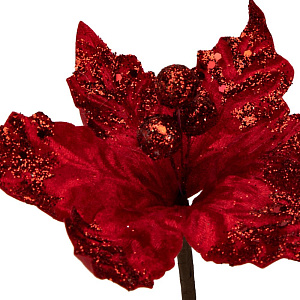 Декоративное украшение цветок 16 см красный 000000000001225527