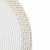 Салфетка сервировочная 38см LUCKY круглая блестящая с бордюром белый/серебро полиэстер 000000000001218991