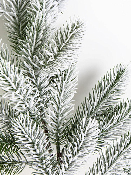 Ветка 45см ель для декора средняя заснеженная зеленый 000000000001228780