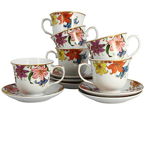 Чайный набор Садовые розы Matissa, 220мл, 12 предметов 000000000001140321