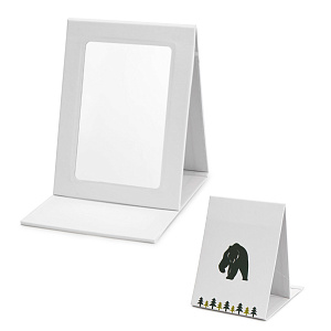 Зеркало косметическое 9,5х15см стекло/картон 000000000001209154