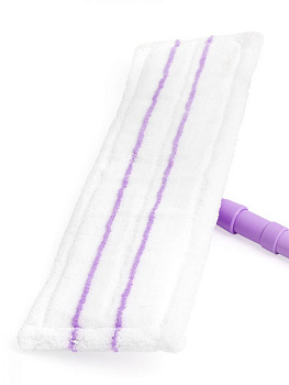 Швабра с телескопической ручкой 70-130см LUCKY с плоской скрабирующей насадкой сиреневая сталь полипропилен полиэстер 000000000001210353