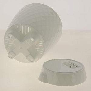 Горшок для растений Румба 1,5л белый с пристежным поддоном прикорневой полив 000000000001196338