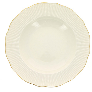 ILAY Тарелка суповая 23 см,  Отводка золото, костяной фарфор BNILY23CK520 000000000001189477