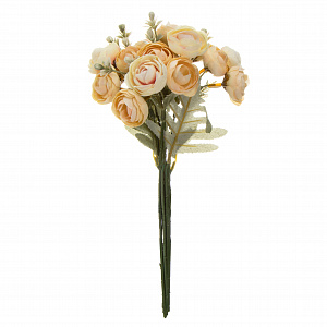 Цветок искусственный букет Чайная роза 30,2см кремовый 000000000001218414