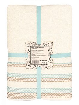 Набор махровых полотенец 2 шт 70x140см LUCKY бежевый/молочный хлопок 100% 000000000001216092