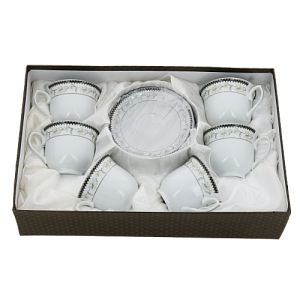 Набор чайный 12 предметов 220мл (6 чашек + 6 блюдец) GUTERWAHL ВЕНЕРА киффа ПУ фарфор 114-19008 000000000001205651