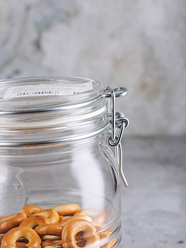 OFFICINA 1825 Банка для хранения 1л с зажимом BORMIOLI ROCCO стекло 000000000001206472