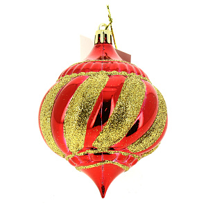 Декоративное украшение 7,5х10см Луковка красный пластик PC04176R 000000000001192082