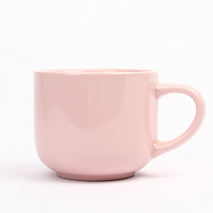 Кружка 400мл розовый глазурованная керамика CS041-3PINK 000000000001213884
