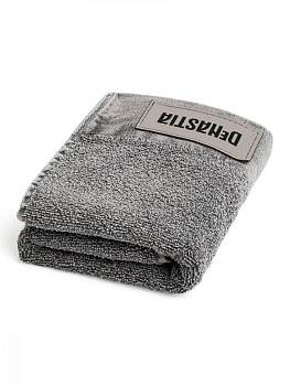 Полотенце махровое 40х60см DE'NASTIA Джинс эффект серый хлопок-100% 000000000001214340