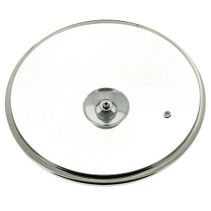 Сковорода 24х6см KUKMARA Традиция с ручкой стеклянная крышка антипригарное покрытие светлый алюминий 000000000001121246