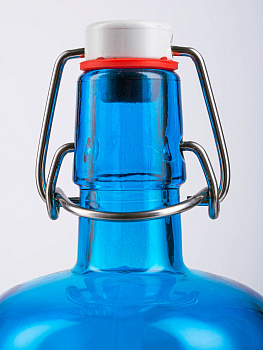 Бутылка 500мл с бугельным замком цветной лак синий стекло 000000000001214071