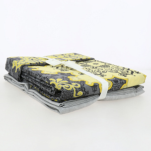 Комплект постельного белья Евро LUCKY Аладдин 2 наволочки 50х70см серый/желтый ранфорс 80% хлопок 20% полиэстер 000000000001213458