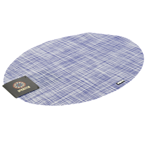 Салфетка сервировочная 45x32,5см DE'NASTIA Овал бирюза меланж 75%пвх 25%полиэстер 000000000001207445