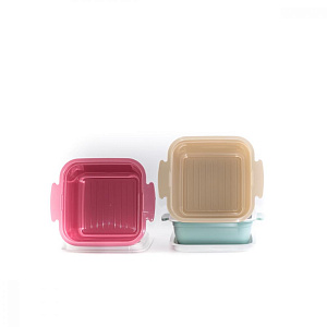 Ланчбокс "CIMELAX JUMBO COOK MINI" из 3-х контейнеров с крышками: 450мл х 2шт. и 750мл 000000000001169637