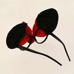 Карнавальные очки Бантик красный из пластика (полиэстер, поливинилхлорид) / 21,5х11,5х4см арт.80992 000000000001191315