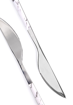 Набор столовых ножей 2шт LUCKY мраморная ручка нержавеющая сталь ABS пластик 000000000001210811