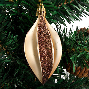 Декоративное украшение Набор 4шт 9см Капля серия Золотая пластик 000000000001224101