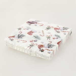 Салфетки бумажные 33 Plushe Новогодние сладости двухслойные 15 листов 15950 000000000001202568