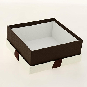 Коробка17x17x7см подарочная с бантом Ромб-крупный 000000000001205117