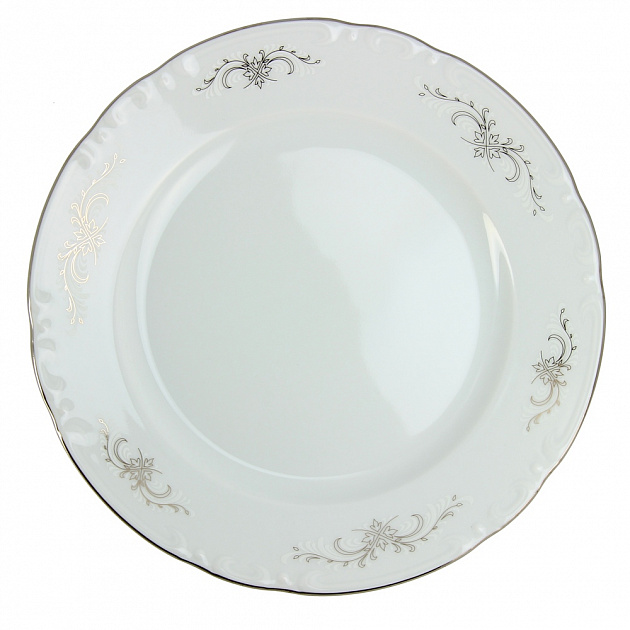 Десертная тарелка Серый Орнамент Люкс Хауз, 19 см 000000000001003638