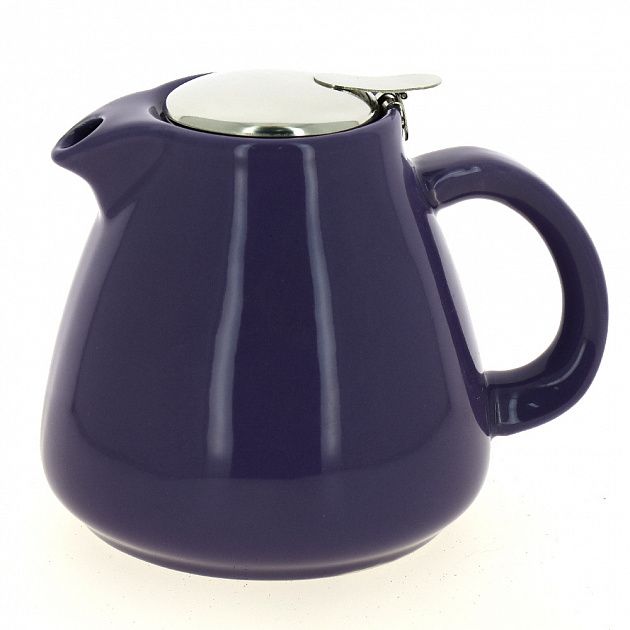 Чайник заварочный керамический со стальным фильтром СИРЕНЕВЫЙ 1300ml  12703С 000000000001190181