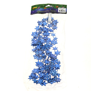 Бусы Снежинки синий НУ-6753 000000000001180069
