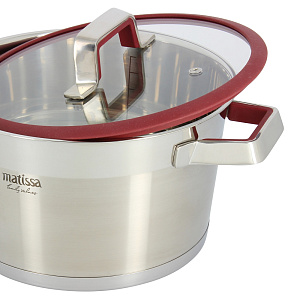 Кастрюля с крышкой Калипсо Matissa, 4.5л, нержавеющая сталь 000000000001116929