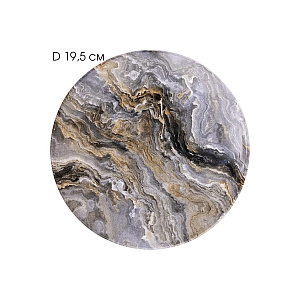 Тарелка десертная 19,5см LUCKY Оникс плоская керамика 000000000001212003