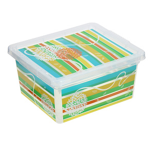 Контейнер Цветы и полоски, 2л 000000000001166266