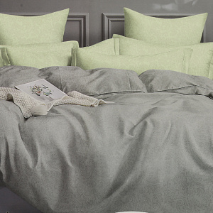 Комплект постельного белья 1,5-спальный LOVE STORY простынь 150х215см пододеяльник 145х215см наволочки 70х70см-2шт желтый/серый 100% полиэстер 000000000001209043