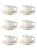 Набор чайный 12 предметов (чашка 220мл-6шт/блюдце-6шт) ROYAL GOLD фарфор XJ941-3