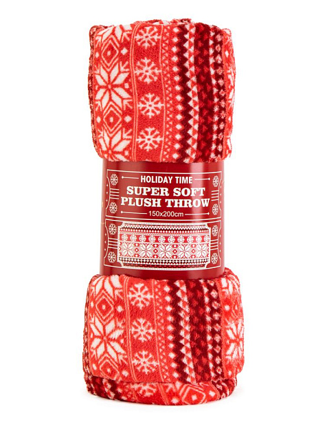 Плед 150х200см Снежинки полиэстер 000000000001220193