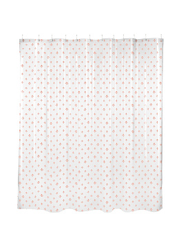 Шторка для ванной 180x200см DE'NASTIA Цветок розовый пева 000000000001190847