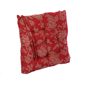 Жаккардовая подушка на стул Arloni, дизайн 2, красный, 40х40 см, хлопок 000000000001126537