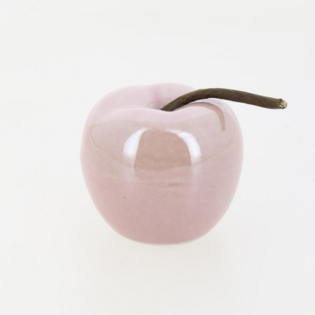 Фигура декоративная 6х5,5см Яблоко розовый керамика 000000000001209227