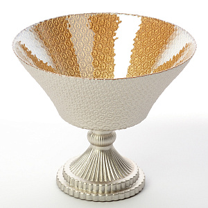 Фруктовница на ножке 18см GLASSCOM шампань стекло 000000000001209506