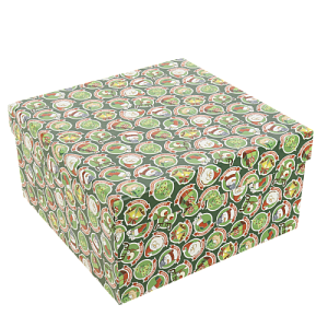 Коробка подарочная 21x21x11см РУТАУПАК Праздничный Круговорот квадратная 000000000001208367