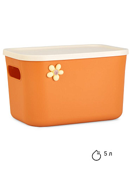 Контейнер для хранения 5л с крышкой ЦВЕТОК в ассортименте полипропилен 000000000001227844