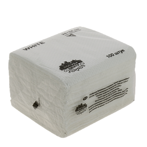 Салфетка бумажная 24x24см 100 листов NIKA белая однослойная перфорированная 000000000001188386