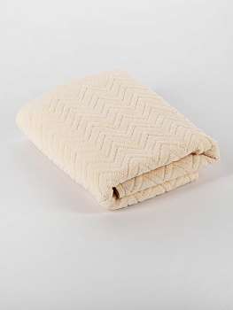 Полотенце махровое 50х90см LUCKY Зигзаг молочный хлопок-100% 000000000001214721