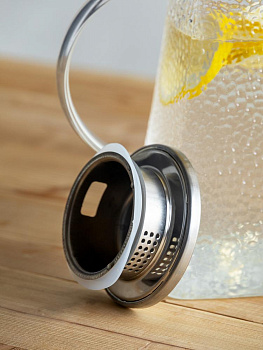 Графин 1,8л LUCKY Фактурное боросиликатное жаропрочное стекло 000000000001217902